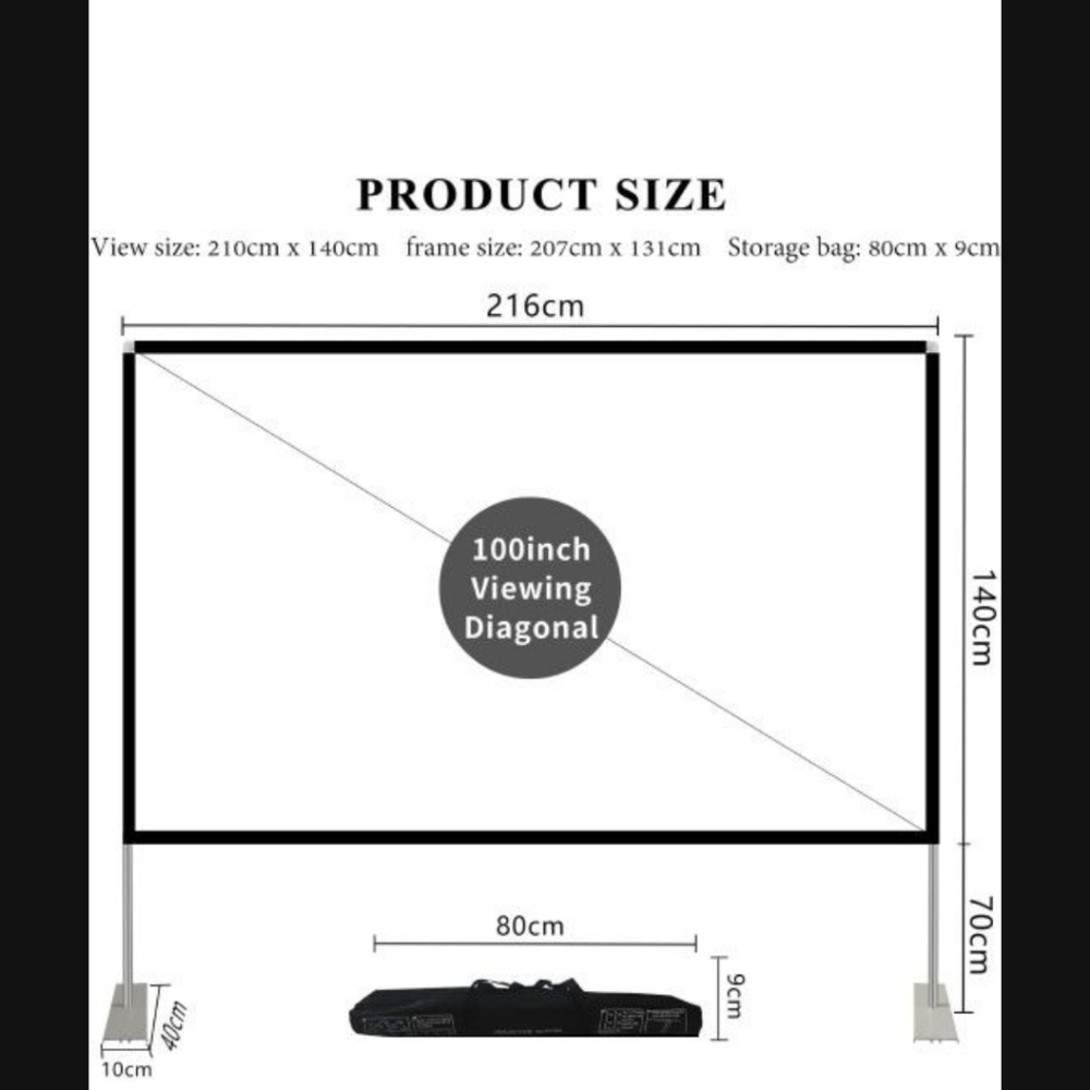 projector screen with stand